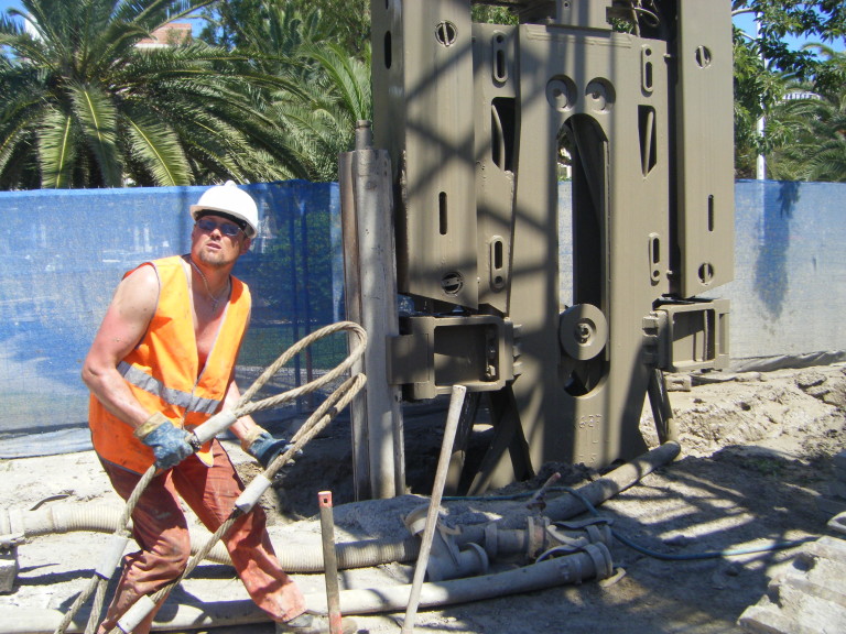 Bloque de manos para juntas trapezoidales